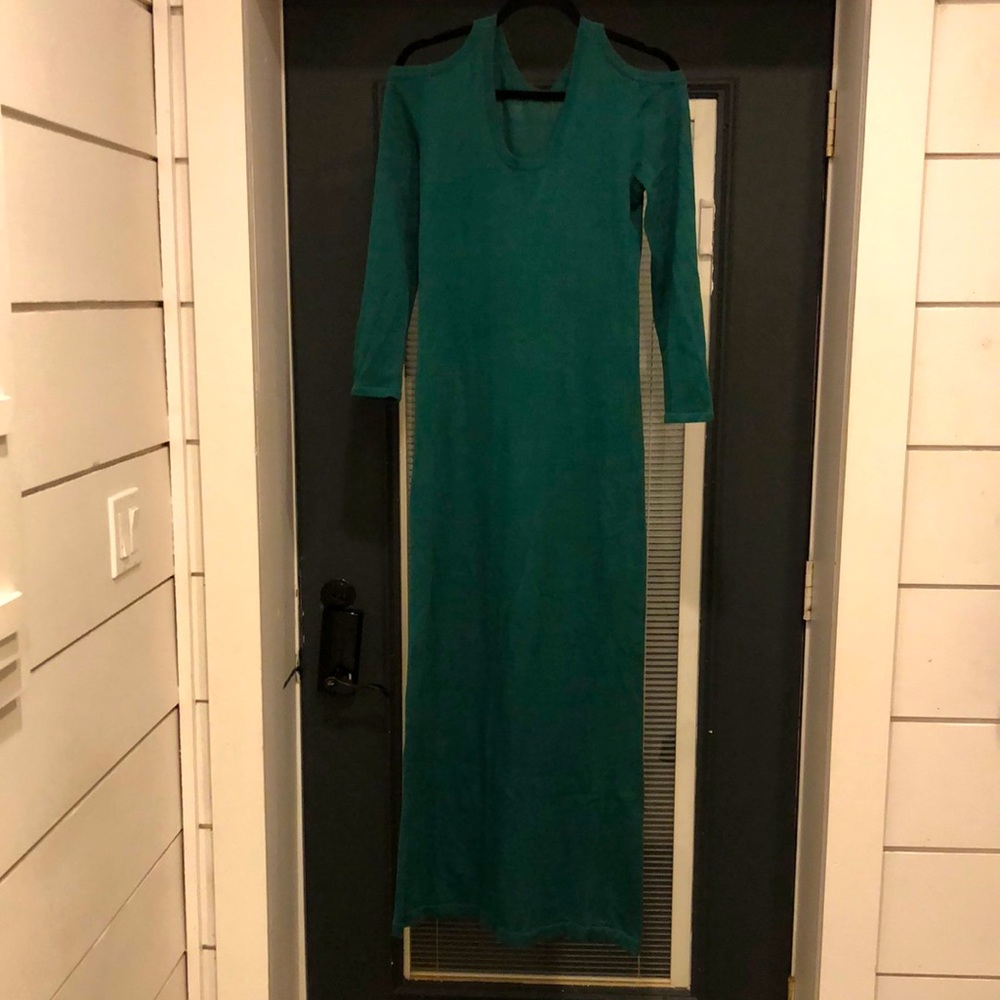 Peruvian Connection Open Shoulder Dress